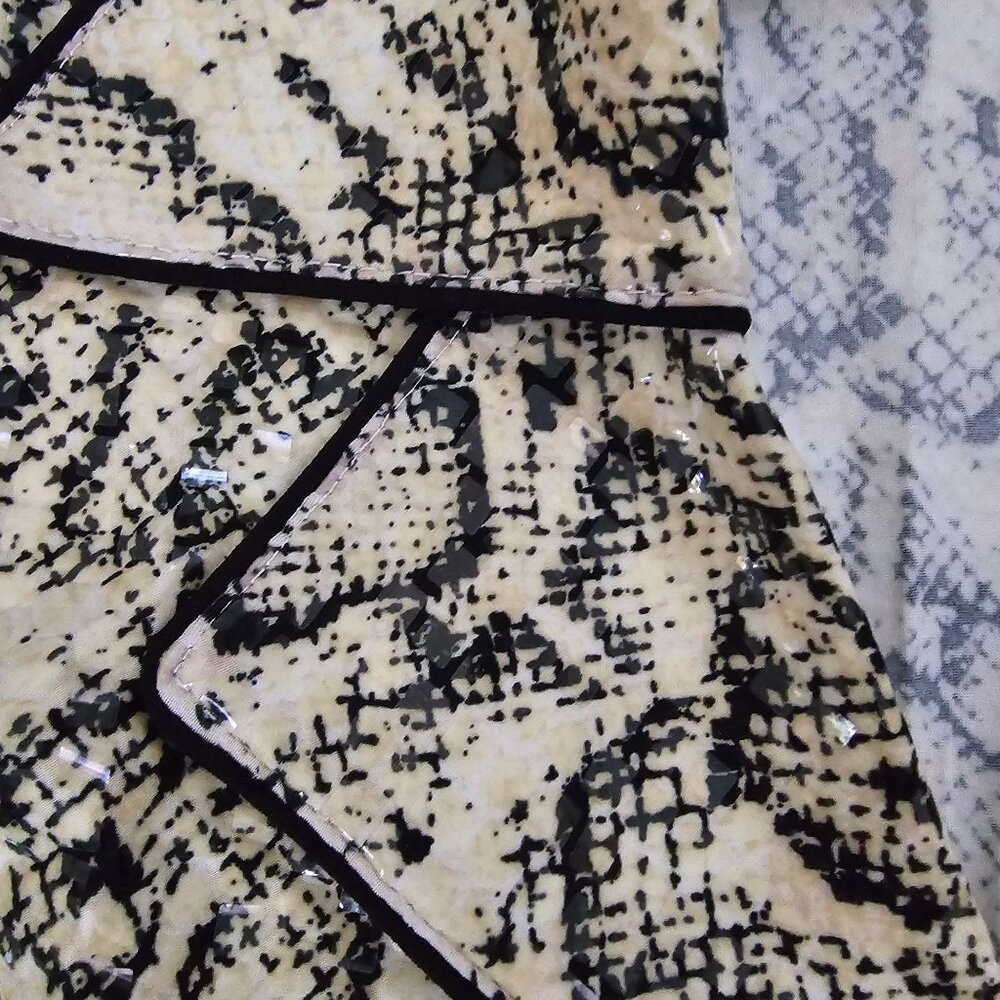 Clara S. Allover Snake Print Button-Up Allover Sequin Jacket Women's Size Large - Picture 5 of 13